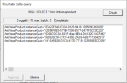 Identificativi dei prodotti antivirus registrati