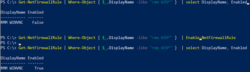 Powershell - Abilitazione delle regole del firewall.