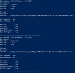 Estrazione dei dati delle regole del firewall.