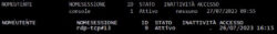 Gli output di query user.